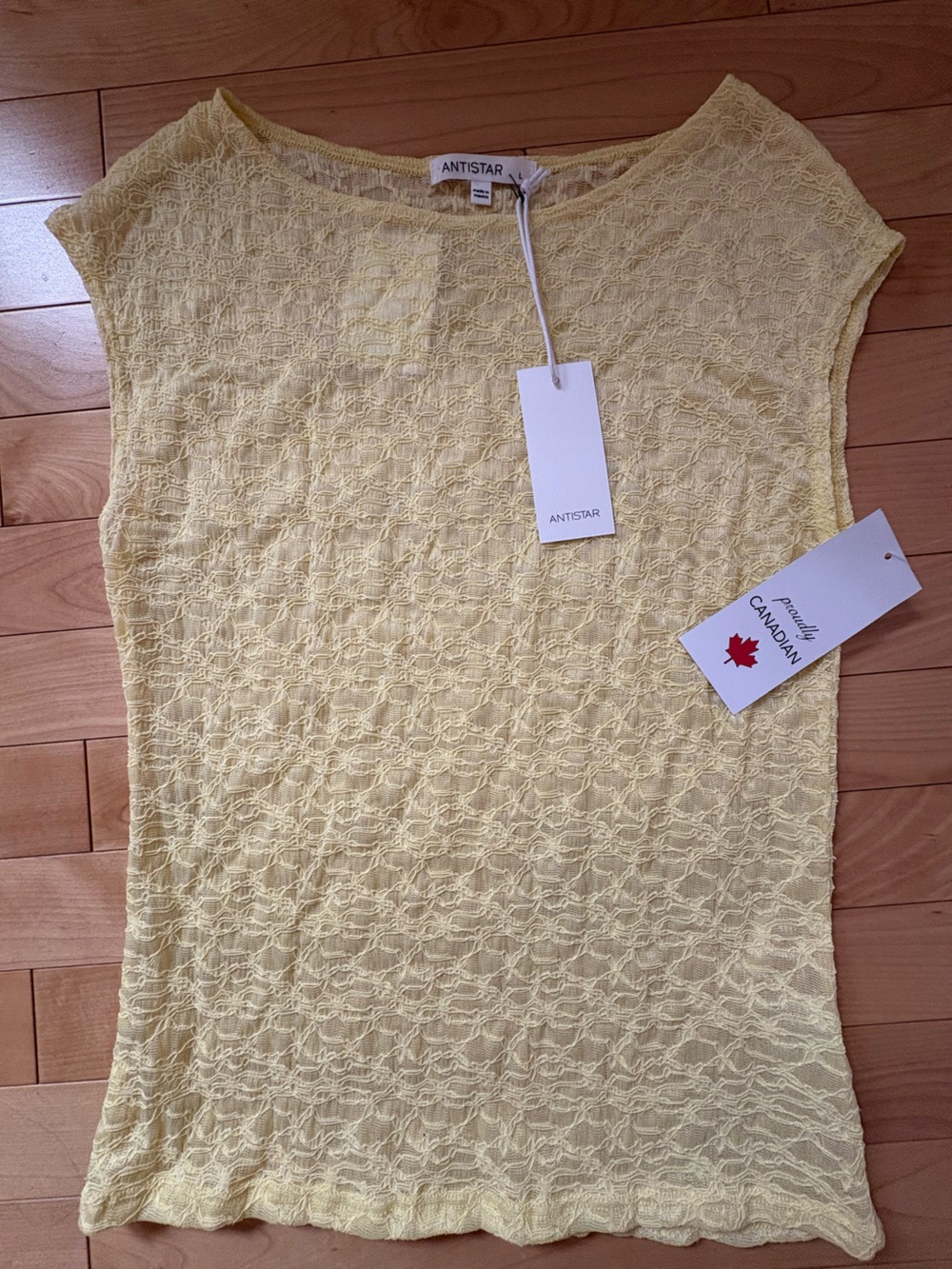 Pale Yellow top L lace